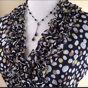 Adrianna Papell Chiffon Polka Dot Dress